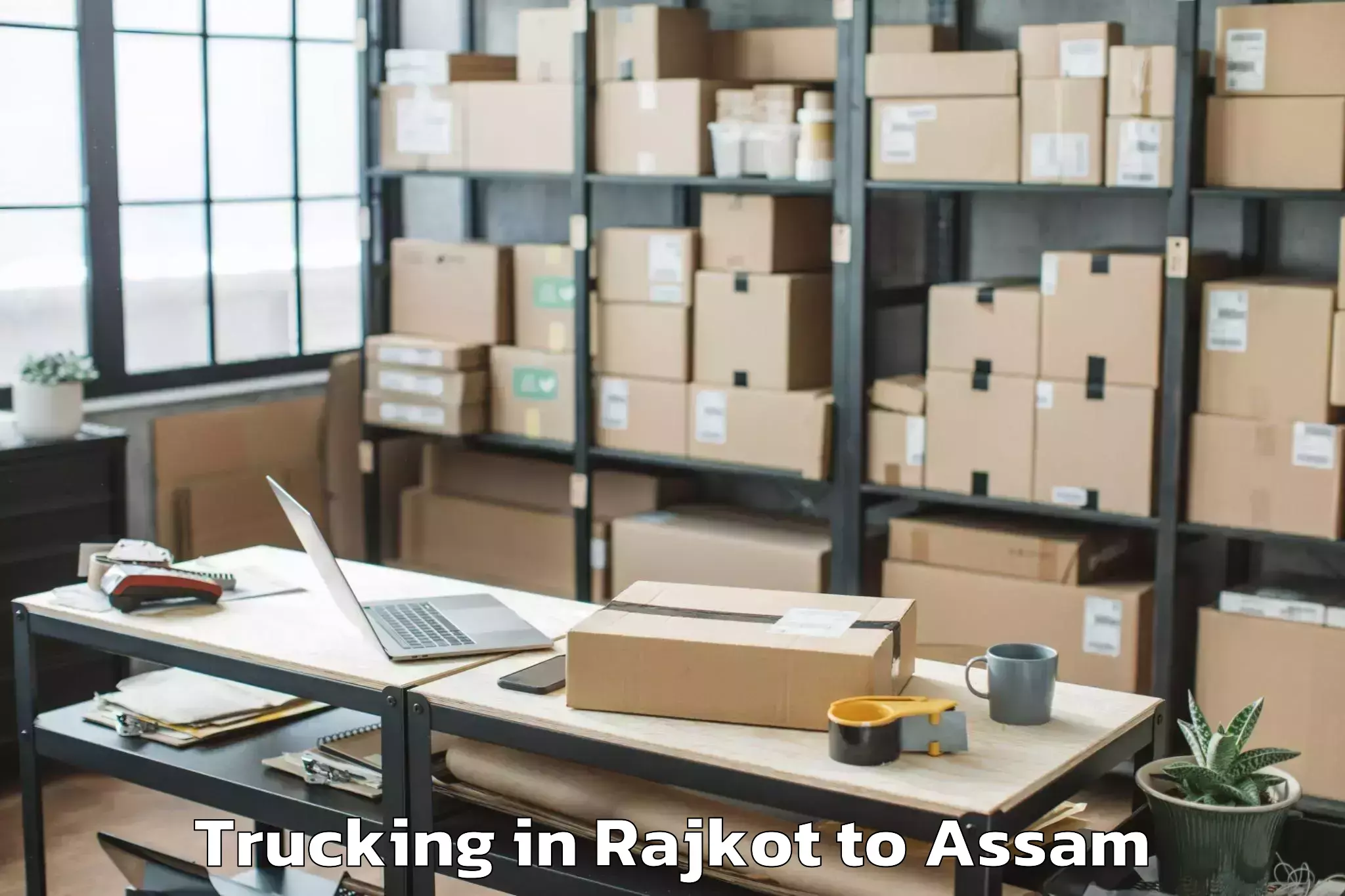 Comprehensive Rajkot to Laharighat Trucking